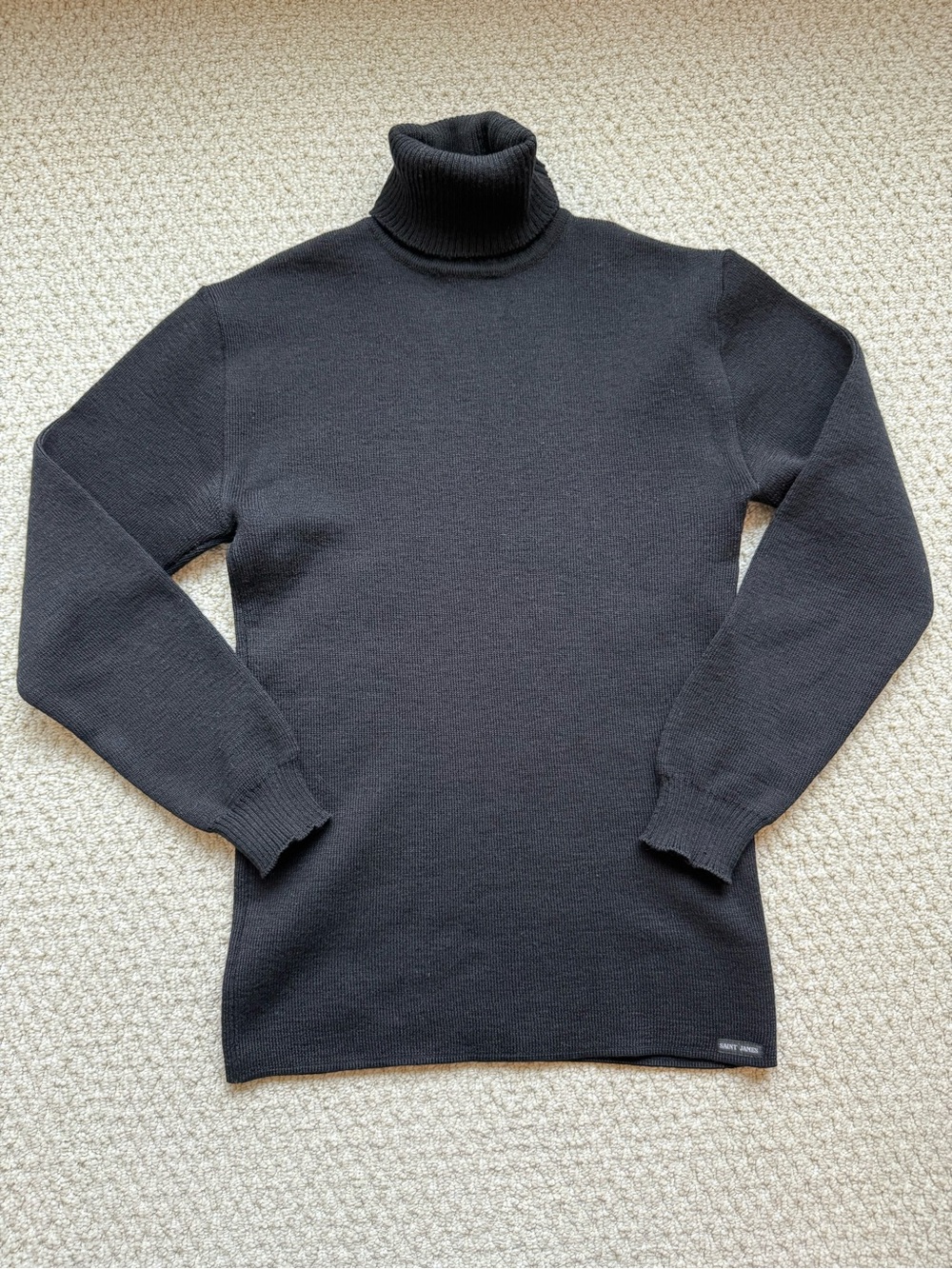 Saint James Wool Black Turtleneck Sweater men’s size 40